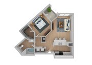 1 Bedroom | 1 Bath | 777 SF | Renovated