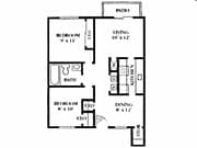 2BR/1BA