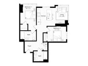 HC2 | 2 Bed | 2 Bath floor plan Verra