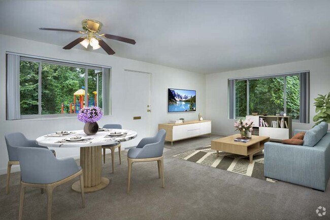 Spacious living and dining area at Northwest Park Apartments in Silver Spring, MD - Northwest Park Apartments