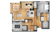 2 habitaciones, 1283 m²