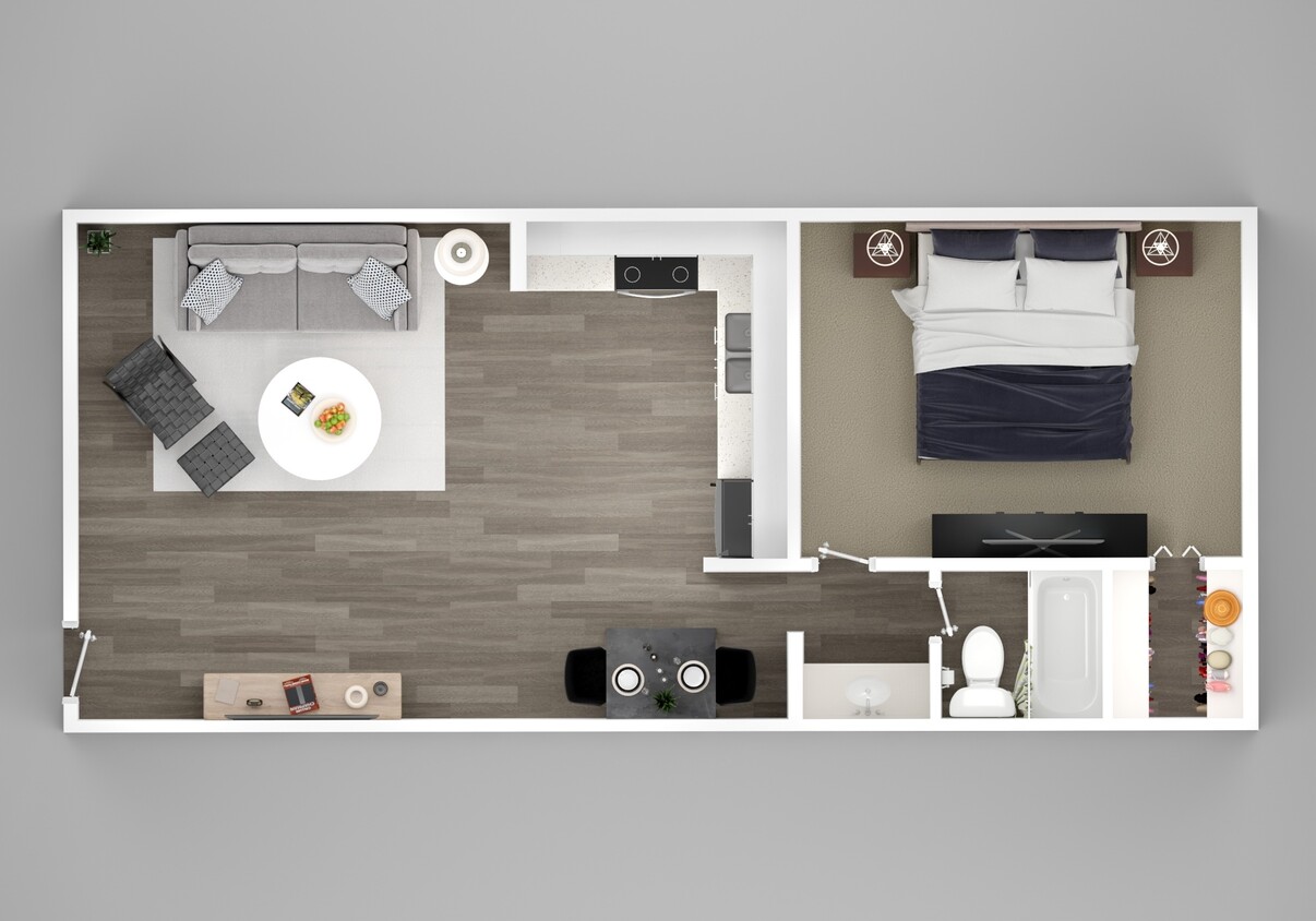 Floor Plan - One Bedroom