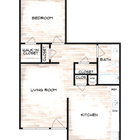 1x1, 629 SqFt