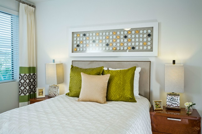 Spacious bedrooms with large windows