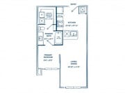 E3 | 1 bed 1 bath | 590 sq ft