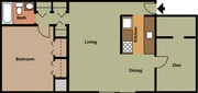 1 Bedroom Den w/Storage