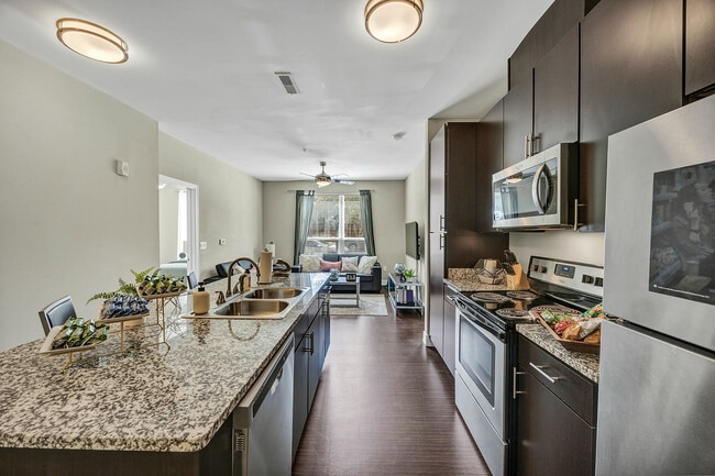 Model Kitchen - Park Place Waco Apartments