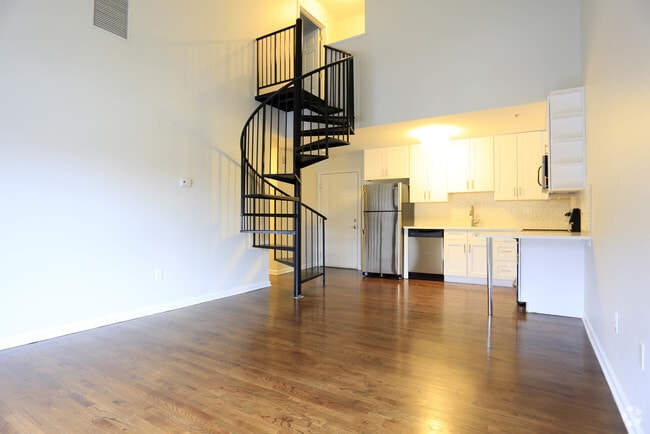 Sala de estar y cocina - Boston Post Apartments