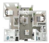 B2M floor plan The Peak at Nichols Plaza