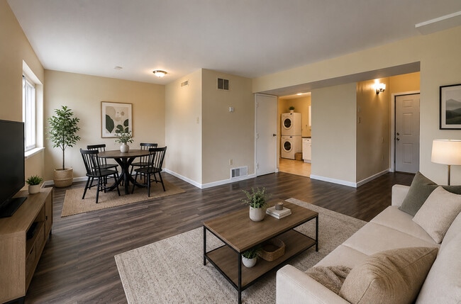 Townhouse Living Room/Dining Room/kitchen with laundry hookup