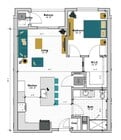 The Amherst - One Bedroom One Bathroom