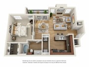 1DXR Floor Plan