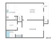 1 Bedroom 1 Bathroom 550 Sqft