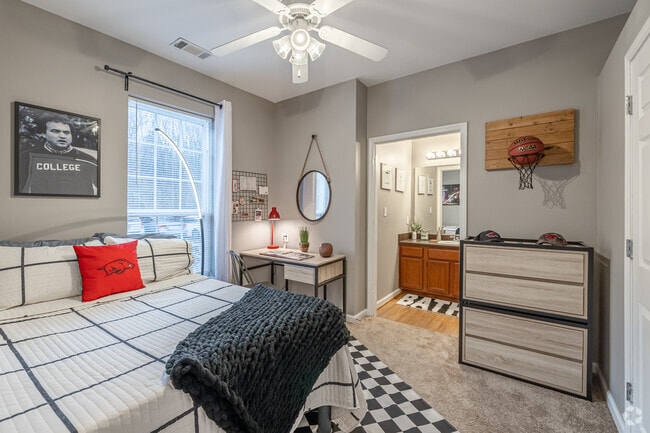 4BR, 4BA - 1,348SF - Second Bedroom - Hill Place Apartments