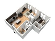 1x1 furnished