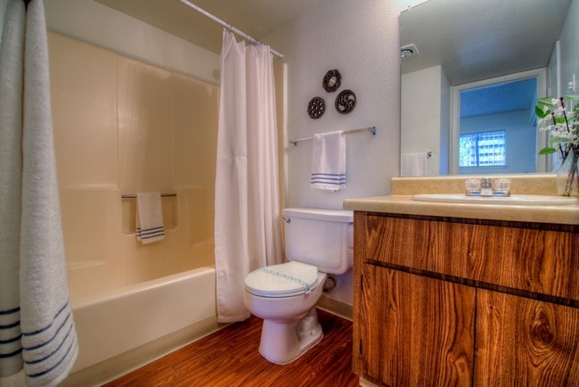 Studio Bathroom - Pine View Village Apartments