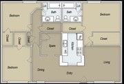 3BR/2BA