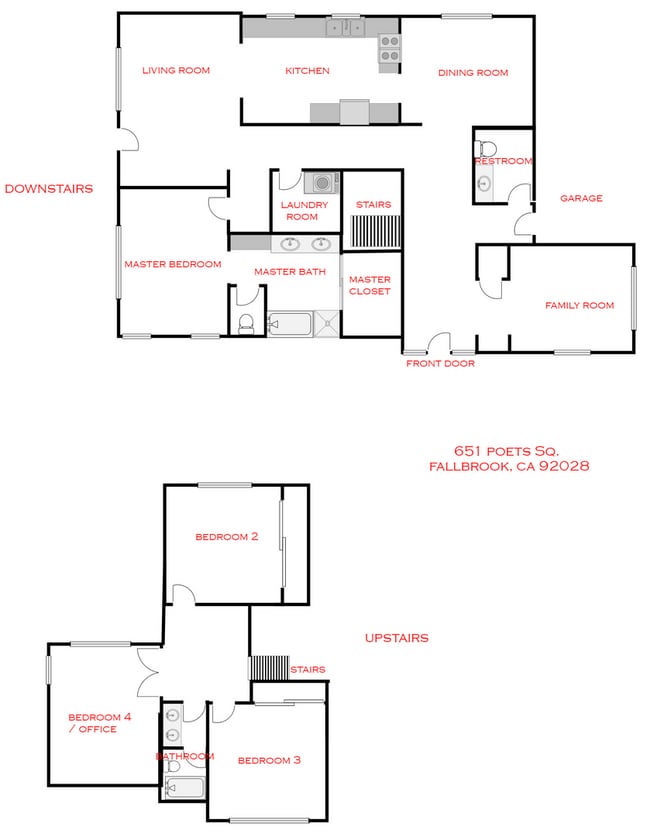 Photo - Newly Updated Poets Square Fallbrook 4 Bedroom House for Rent