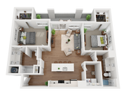2 habitaciones, | 2 baños