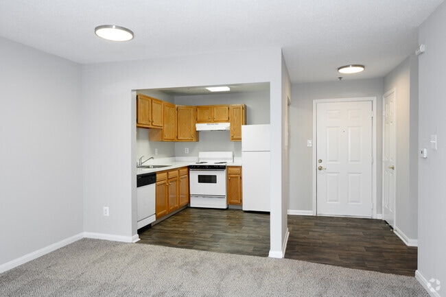 2BR, 1BA - 803SF -Kitchen/Living Room - Kings Crest Seniors Apartments