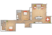 West - B5 | 2-Bedroom Floorplan