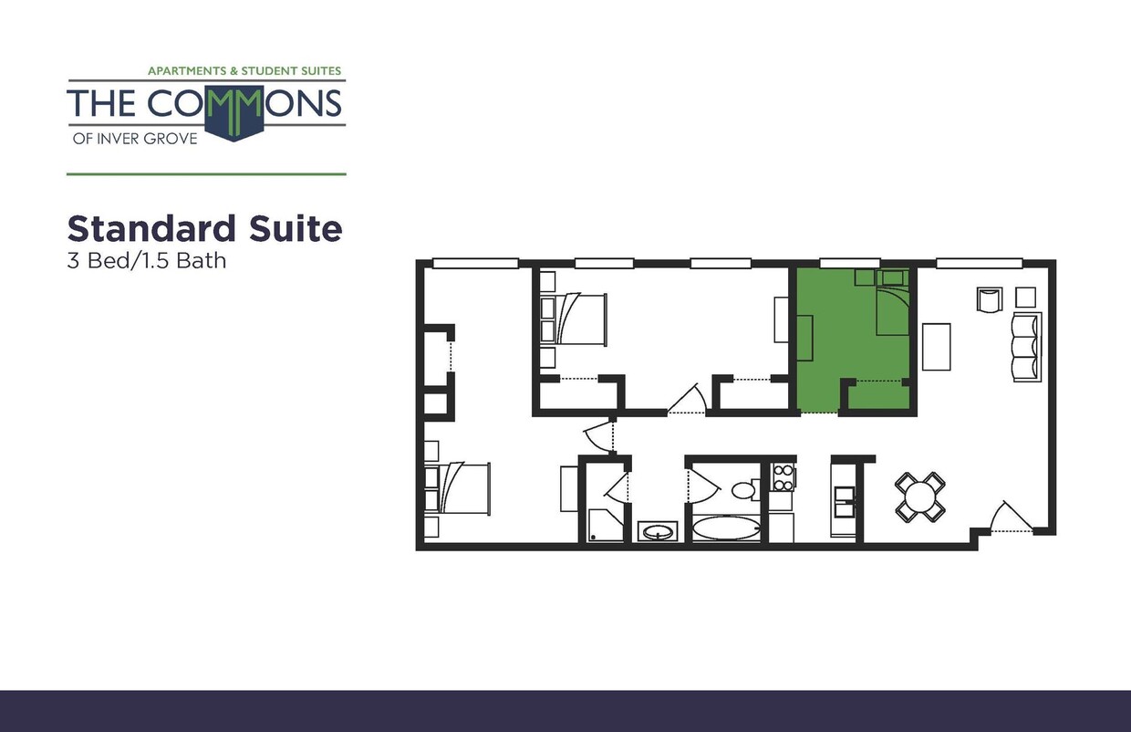 Floor Plan - 3BR/1.5BA