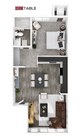 RT 1BR_1BA - A1 584sqft