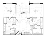 2B floor plan Azul Lakeshore
