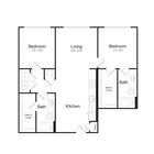 B1 | 2x2 | 1064 sq ft