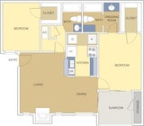 FLOOR PLAN - 937 SQFT.
