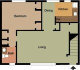 1 BR floorplan