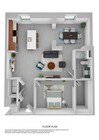 1K floor plan The Lofts at King Mill