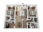 B2 Floor Plan | 2 Bedroom | University Hills | Toledo OH Student Apartments