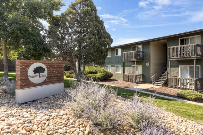 Exterior buildings at Greentree Village Apartments, Denver, CO
