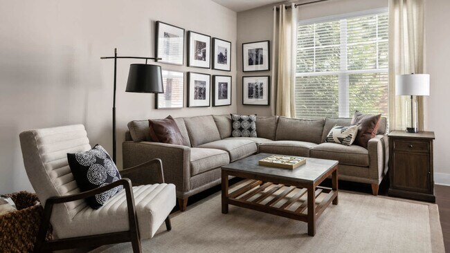 Living Room with Hard Surface Flooring - Reserve at Summit Crossing