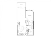 One Bedroom One Bath (746 SF)