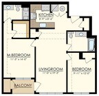 2 Bedroom / 2 Bath / 1007 Sq.Ft.