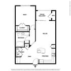 Ambrosio - 1B1B - 775 SF - A3.1 - 2D Floorplan