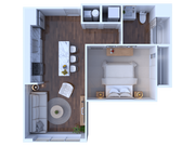 1 bedroom 1 bath Jr. B2 578 sqft