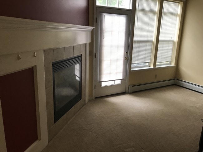 Living room with fireplace