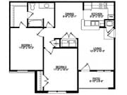 2 Bed 1 Bath