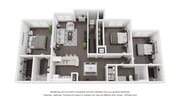 A 3D rendering of the floor plan for the Mangrove B floor plan
