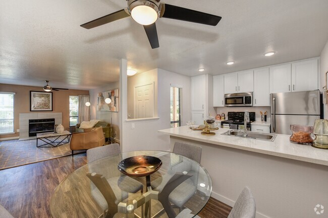 Kitchen Dining Area and Living Room - The Brighton Apartments