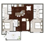 B2 - 2x2 floor plan Elite 99 West