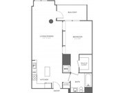 One Bedroom One Bath (820 SF)