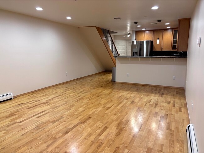 Open concept main floor. Hardwood floors