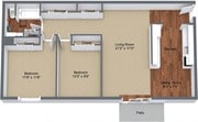 2HAB / 1BA