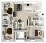 3BR/2BA