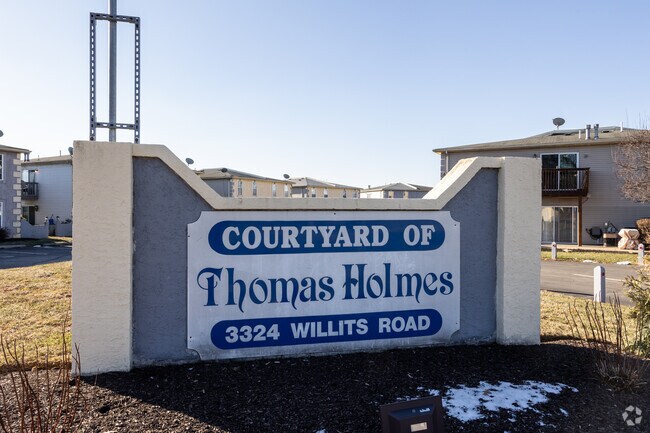 Sign - Courtyard of Thomas Holmes