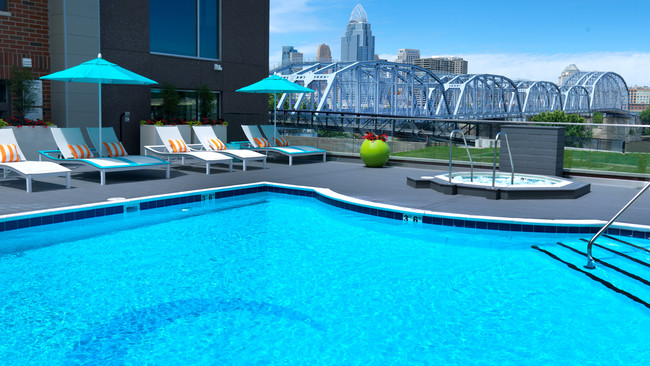 Cincy Skyline - Aqua on the Levee Apartments